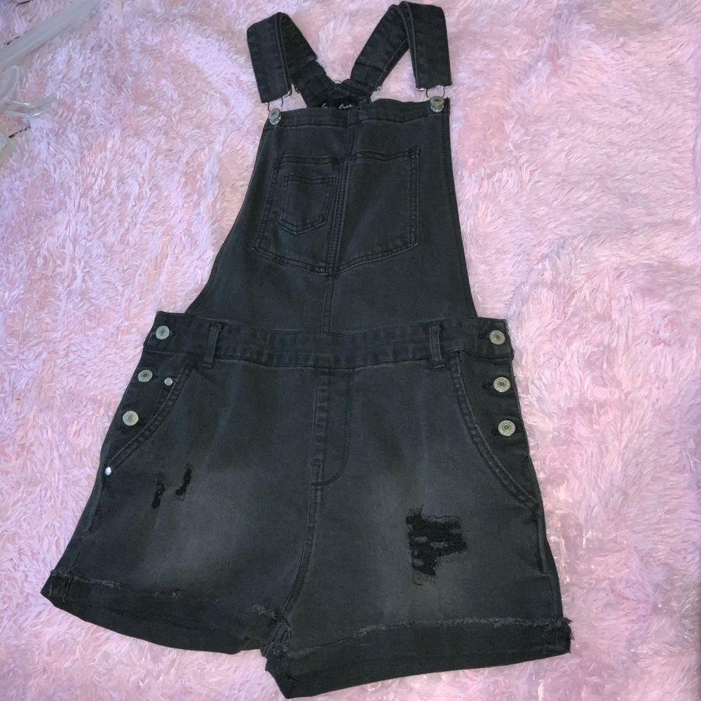 Black Jean Jumper Overalls